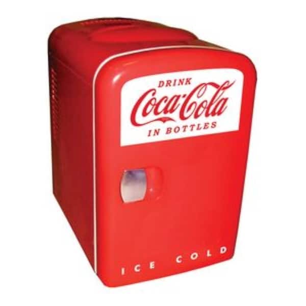 Koolatron KWC-4 Coca Cola Compact Mini Refrigerator Red Bed