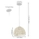preview thumbnail 37 of 115, Jigu 1-Light Woven Rattan/Iron LED Pendant, by JONATHAN Y