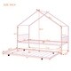 preview thumbnail 24 of 29, Twin Size Metal House Bed with Twin Size Trundle