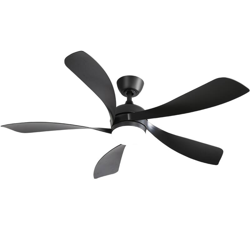 52" Smart Ceiling Fan with Light and Remote Control, 5 ABS Blades, LED Dimmable Optional