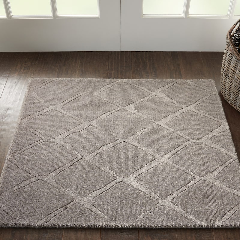 Nourison Twilight Contemporary Geometric Trellis Area Rug