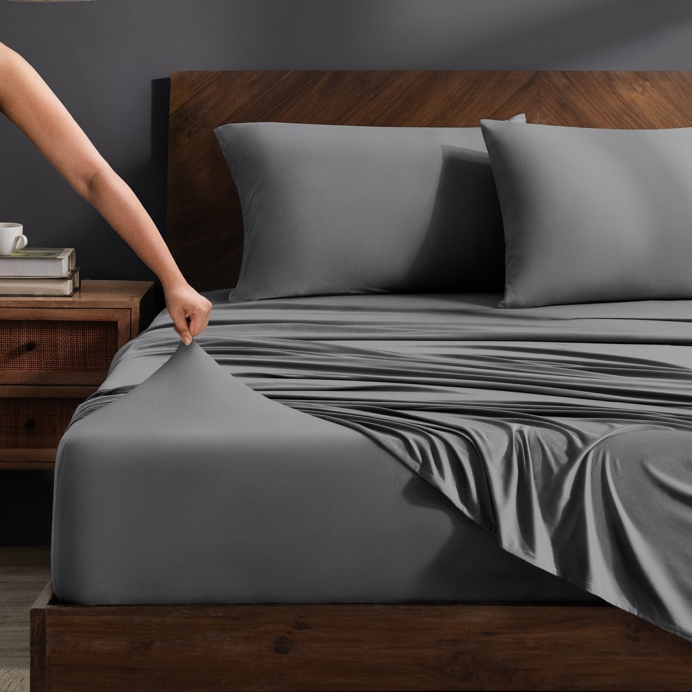 Bare Home Microfiber Stretch Knit Sheet Set