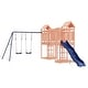 preview thumbnail 11 of 16, vidaXL Swing Set Outdoor Backyard Wooden Playground Equipment for Kids Age 3-8