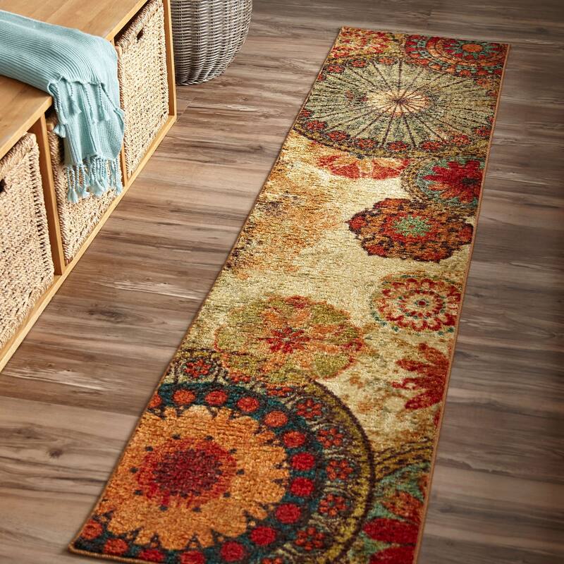 Porch & Den Bexley Floral Medallion Area Rug