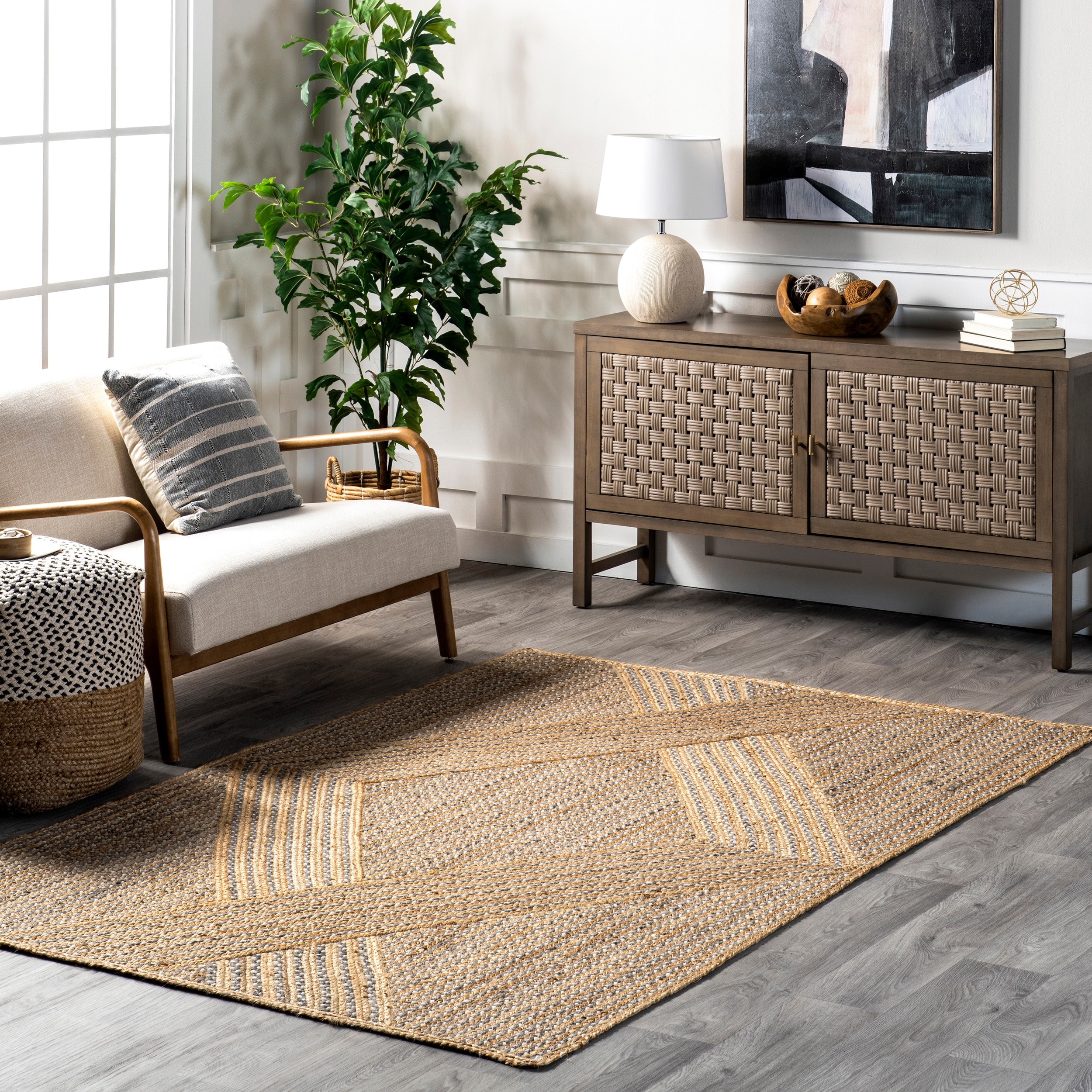 Brooklyn Rug Co Enida Casual Farmhouse Wool Blend Area Rug On Sale