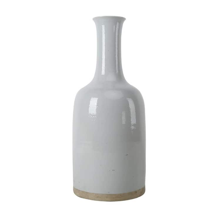 24 in. Tall Off White Matte-Glazed Porcelain Clara Decorative Bottle Small