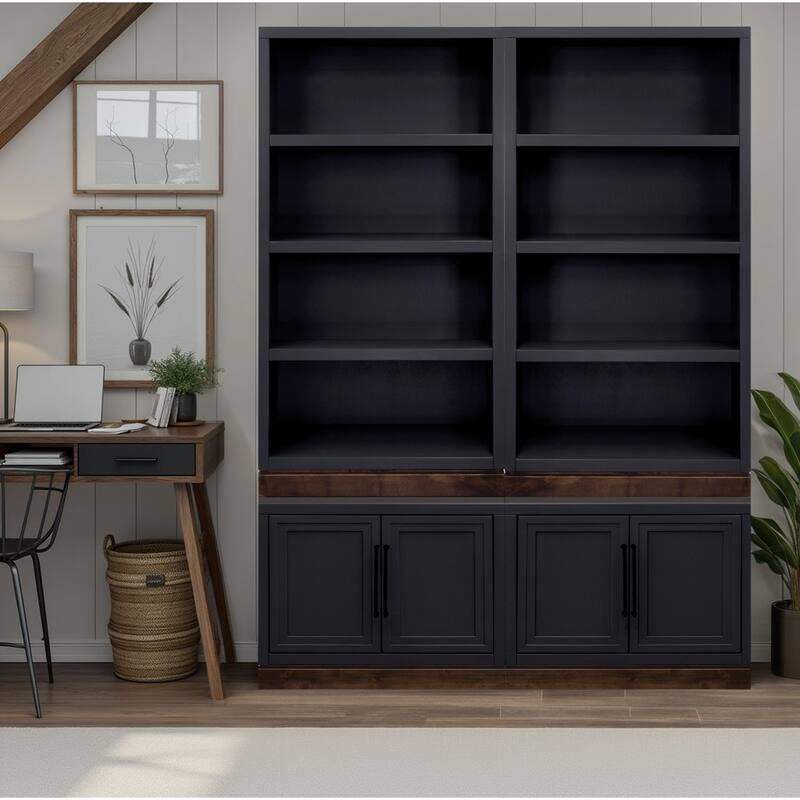 Bridgevine Home Nora Modular 2-Door Base Cabinet, No Assembly Required, Two-Tone Finish