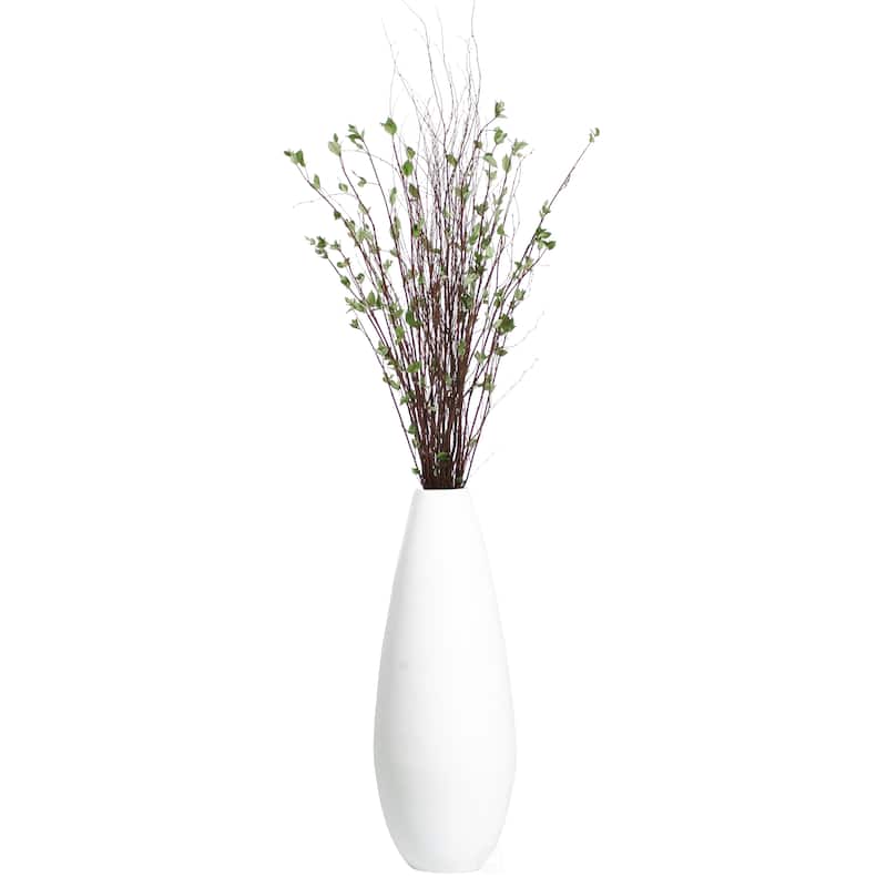 31.5" Spun Bamboo Tall Floor Vase - Sleek Matte Finish, Elegant Home Decoration, Modern Accent Piece, Living Room Decor