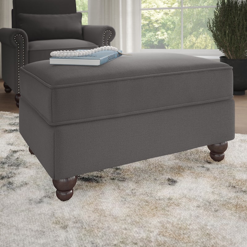 Bush Furniture Coventry Large Upholstered Storage Ottoman