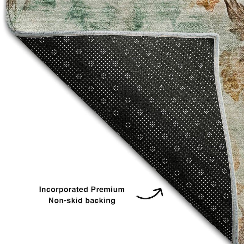 Premium Washable Super Soft Modern Floral Mayfield Rug