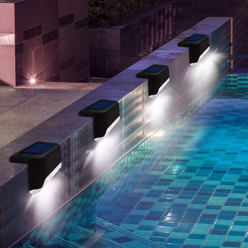 4Pack Solar Deck Waterproof Lights - Cool White
