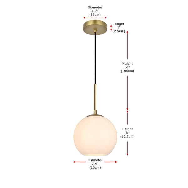 Elegant Lighting Baxter Single Light 8" Wide Mini Pendant with Frosted