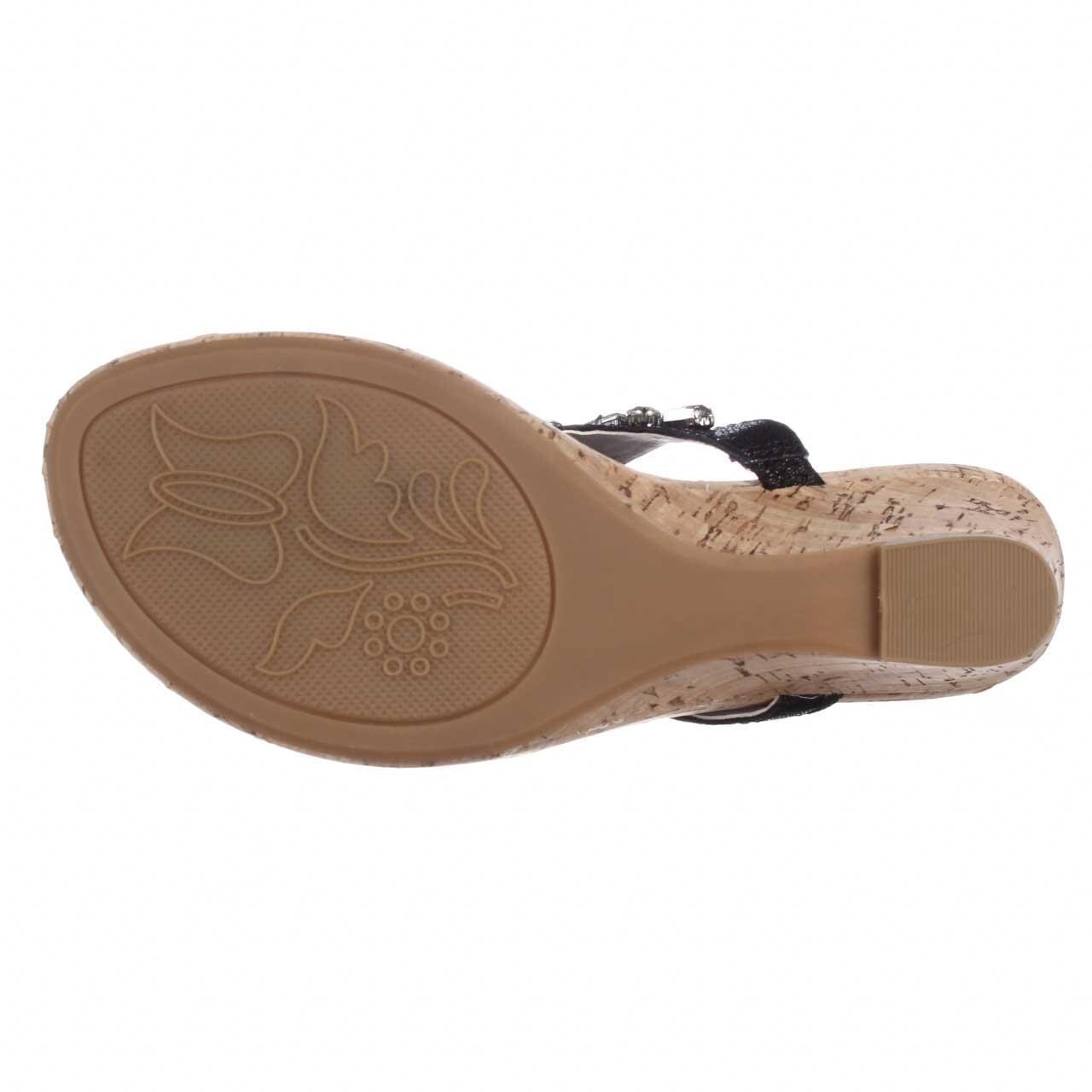 white mountain jeweled thong sandals