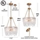 preview thumbnail 7 of 14, Alegate Modern Gold 4-Light Drum Glass Chandelier for Dining Living Room