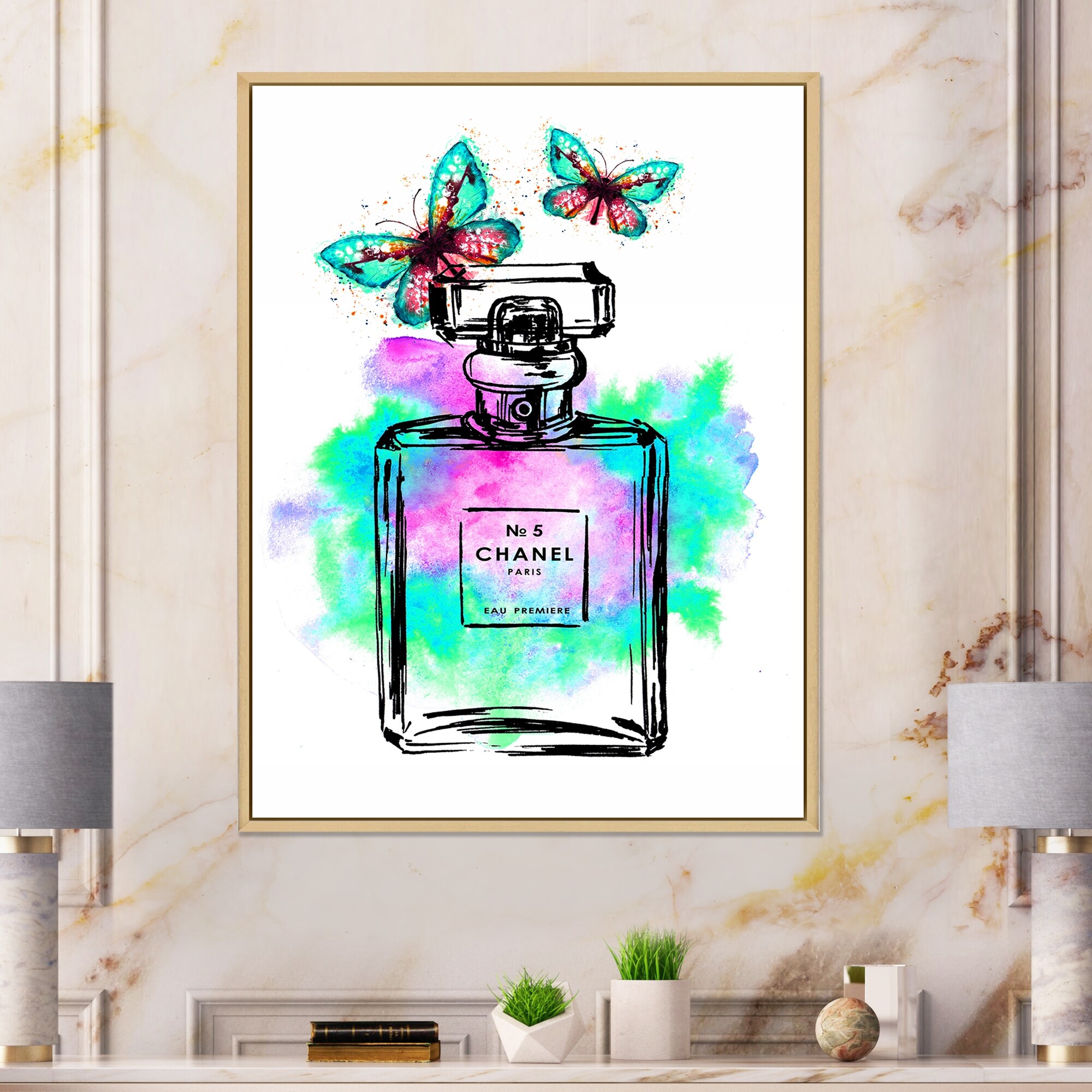 【好評にて期間延長】 Designart-'Perfume-Chanel-Five 絵画