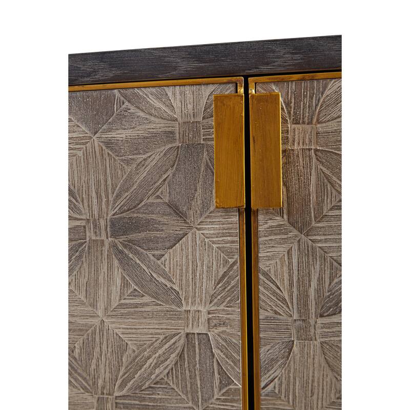 Aurora Reclaimed Oak Art Deco 71-inch Sideboard Buffet Server