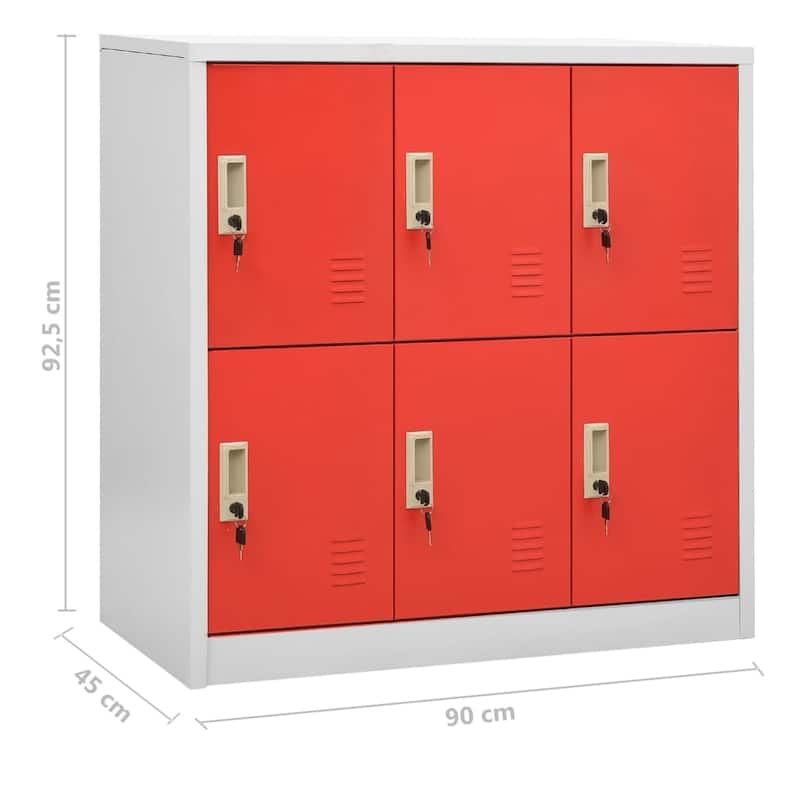 vidaXL Cabinet Home Office Storage File Cabinet with Lockers for School Steel