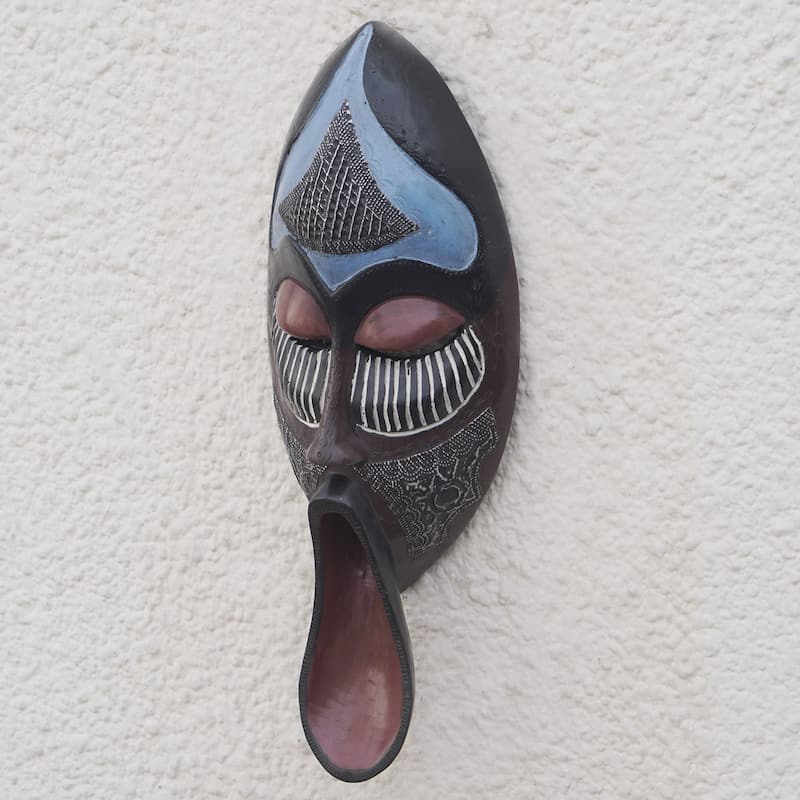 Novica Handmade Ancestral Chant African Wood Mask