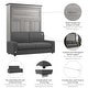 preview thumbnail 8 of 10, Versatile Queen Murphy Bed with Sofa (78W) by Bestar