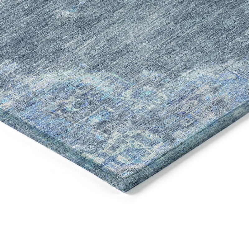 Machine Washable Indoor/ Outdoor Traditional Tabriz Chantille Rug