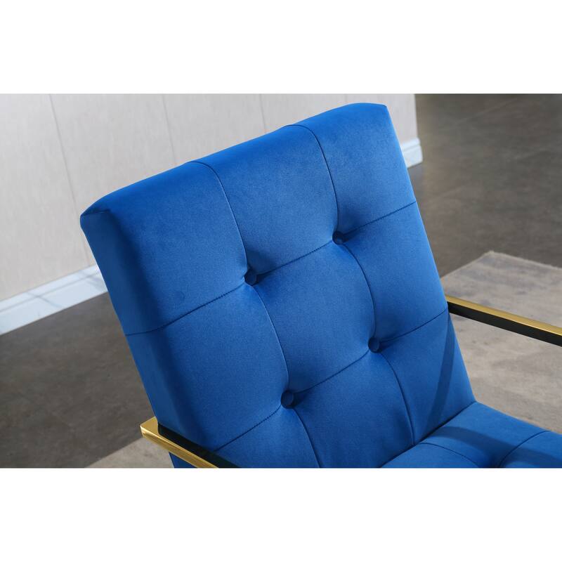 Modern Velvet Kitchen Dining Chair with Cushion, Backrest, Stainless Steel Legs for Dining Room Kitchen Living Room Bedroom