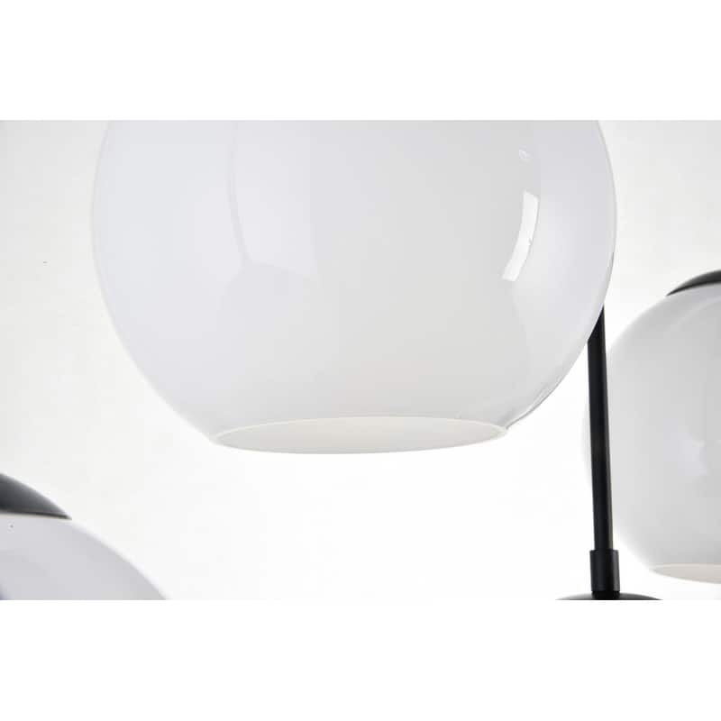 7-Light 54 inch Pendant with Frosted White Glass