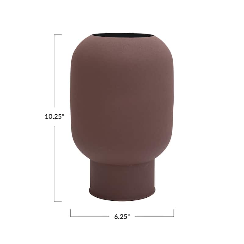 Textured Decorative Metal Flower Vase