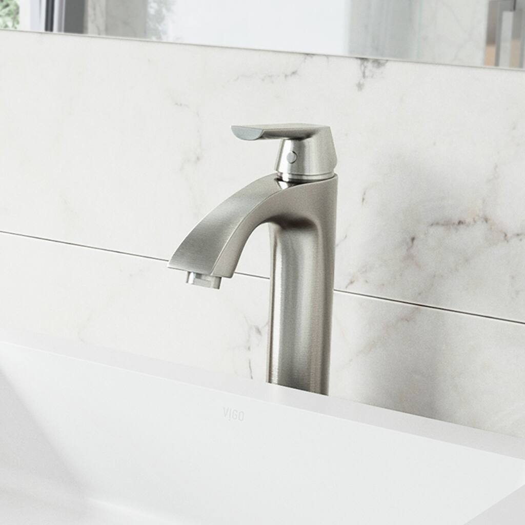 VIGO Linus Brushed Nickel Vessel Bathroom Faucet