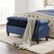 preview thumbnail 4 of 112, Copper Grove Performance Fabric Amalfi Tufted Storage Bench with Rolled Arms Midnight Blue - Yarn Dyed