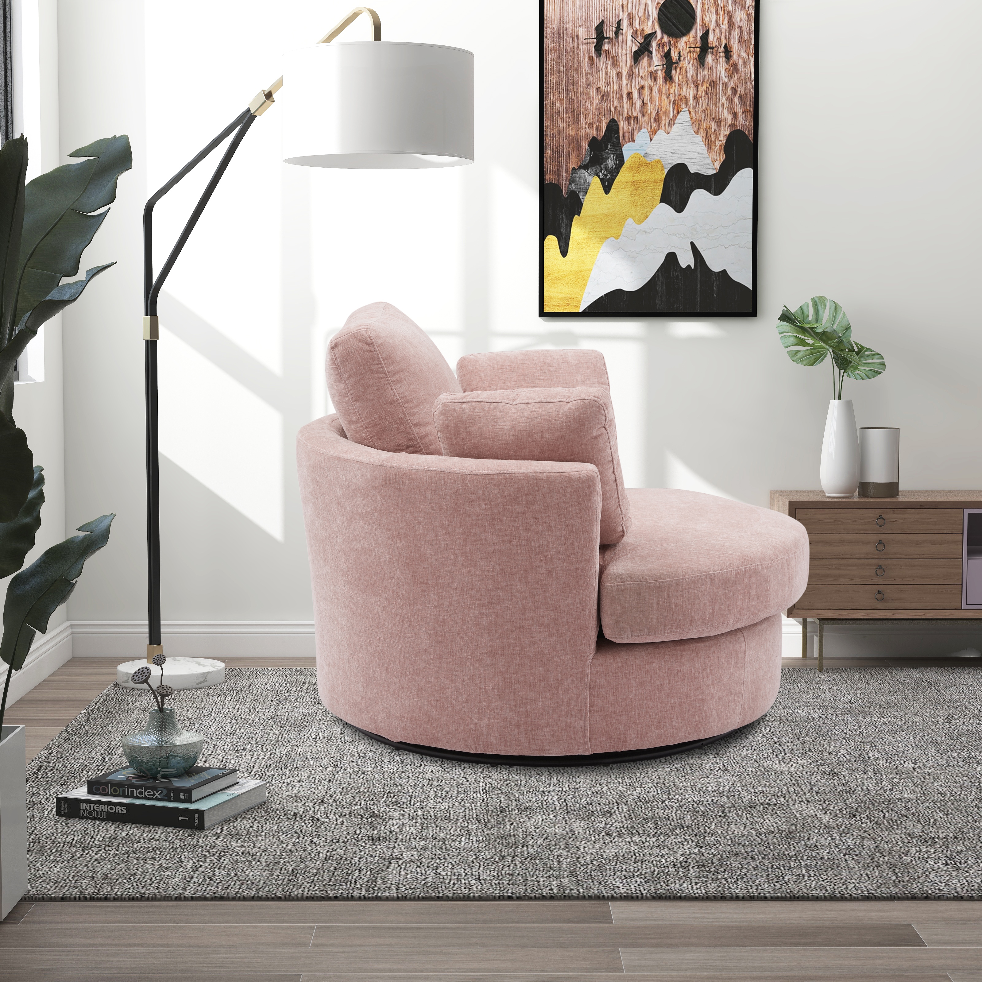 Pink oversized on sale chair