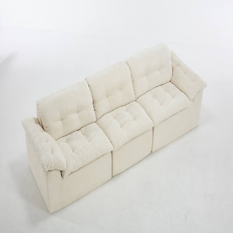 Modular Convertible Cushioned Sleeper Sofa Set