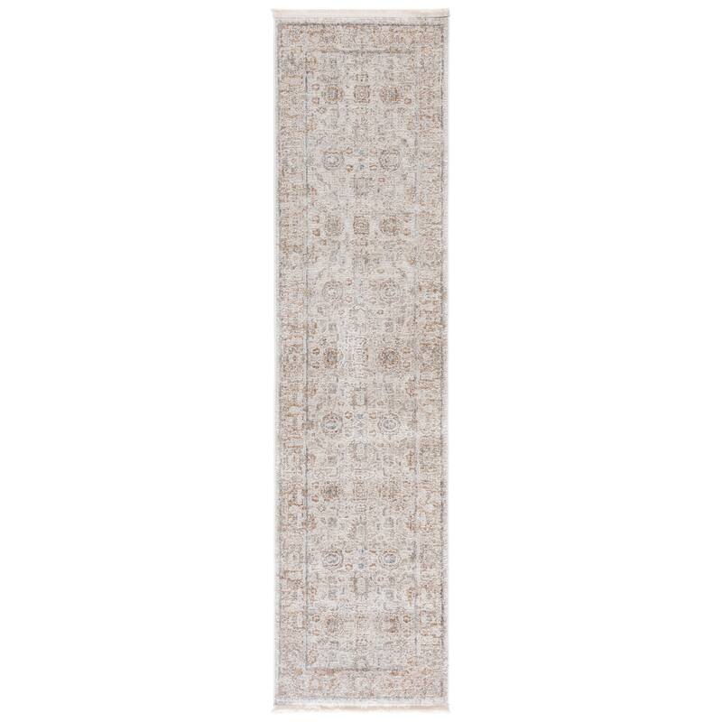 SAFAVIEH Kendal Madleine Traditional Rug - 2' x 8' Runner - Beige/Grey Brown