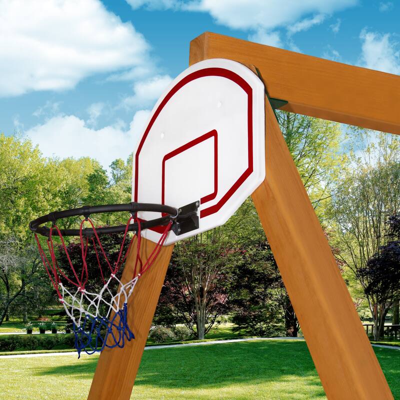 Gorilla Playsets Basketball Hoop Set for Swing Sets - 23.75" W x 15" D x 16" H
