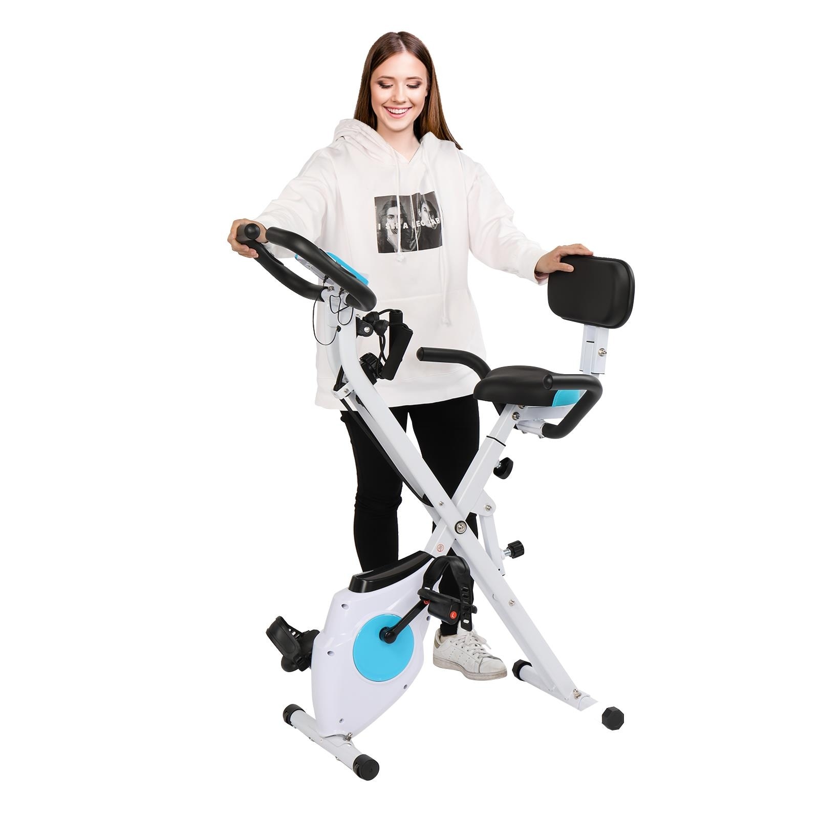 Details about Folding Exercise Bike Upright Stationary Bike Cycling Ajustable Resistance Home Details about Folding Exercise Bike Upright Stationary Bike Cycling Ajustable Resistance Home