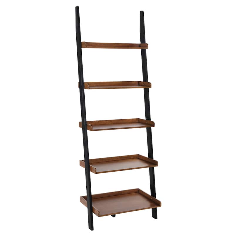 Convenience Concepts French Country Bookshelf Ladder - Dark Walnut/Black