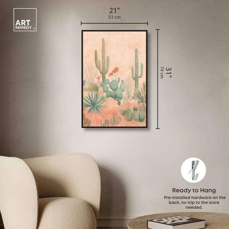 Cactus Ballet Canvas by Art Remedy