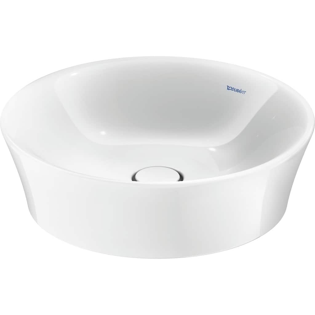 Duravit 23655070-0HOLE White Tulip 19-5/8" Circular Ceramic Vessel