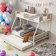 preview thumbnail 2 of 7, Twin Over Full Metal Bunk Bed with Trundle,2 Side Ladder