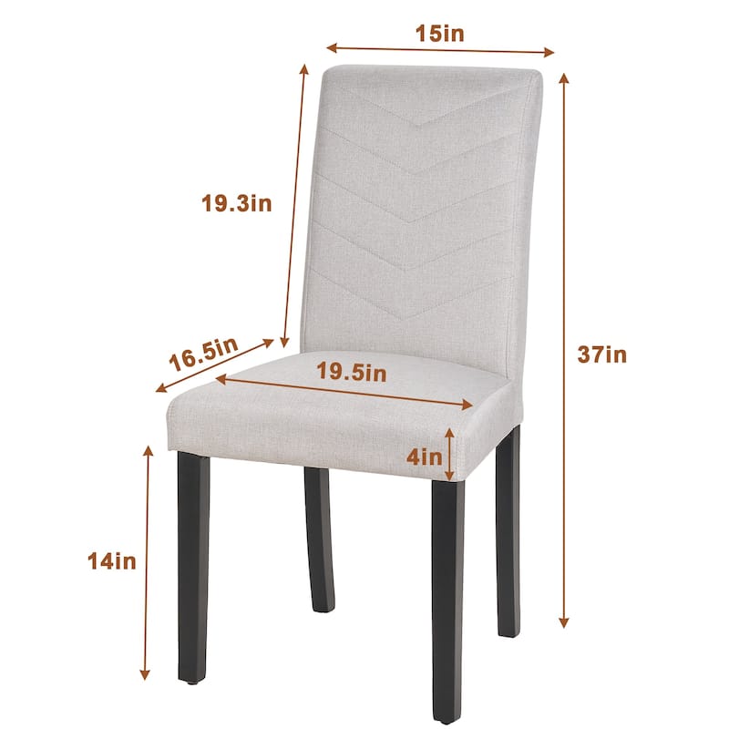 VECELO Upholstered Dining Chairs Set of 2/4/6 Parson Classic Upholstered Dining Chair Modern Parson Chairs