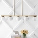 preview thumbnail 5 of 24, Luca Parisian 45.5" 5-Light Modern Glam Iron Globe Linear LED Pendant by JONATHAN Y