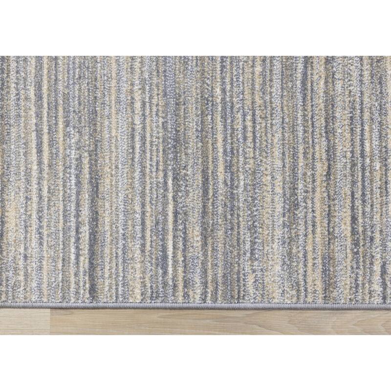 Dayton Collection - Grey/Cream/Beige Banded Rug