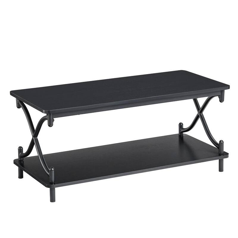 Javlergo Modern 3 Piece Coffee Table Set for Living Room Includes Wood Coffee Table and End Table Set