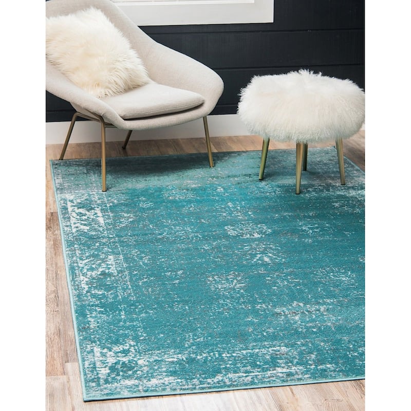 Transitional Fredo Collection Area Rug - 8'x11' - Turquoise