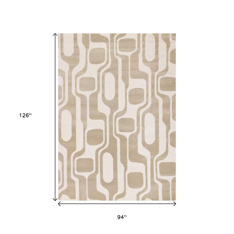 HomeRoots Geometric Modern Rectangle Area Rug - 8' X 11'
