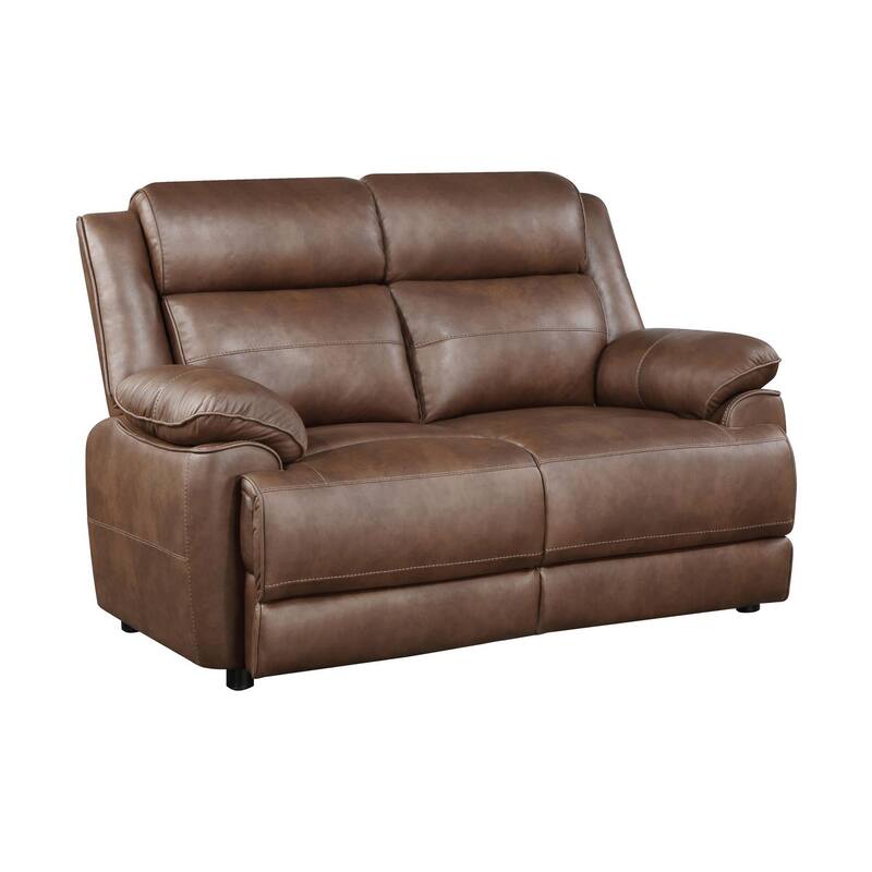 Worthington Dark Brown Padded Arm Loveseat