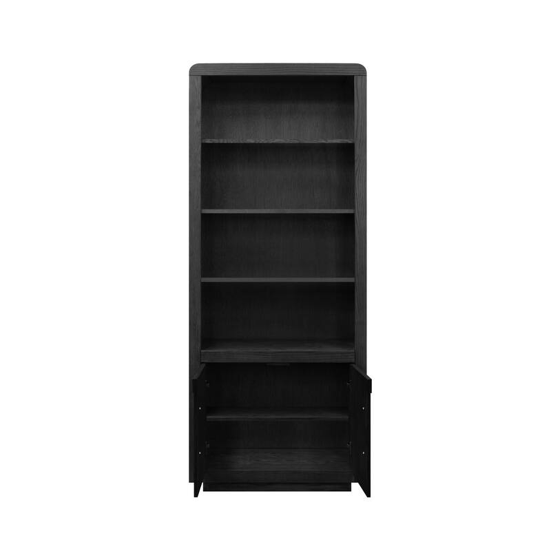 Bridgevine Home 78 inch High Bookcase Pier, No Assembly Required, Two-Tone Finish