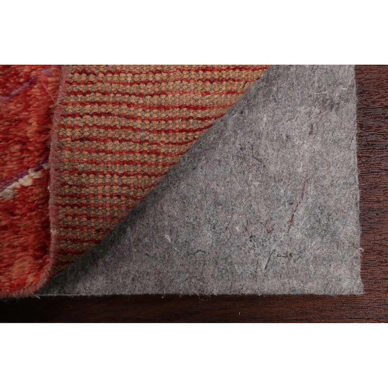 Geometric Tribal Moroccan Wool Runner Rug Hand-knotted Oriental Carpet - 2'1" x 11'2"