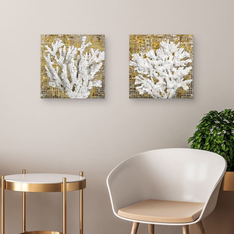 White Coral I-II by Studio Arts Canvas Art Prints