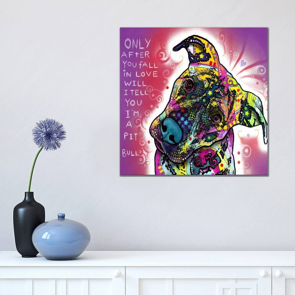 iCanvas "I'm a Pit Bull" by Dean Russo Canvas Print