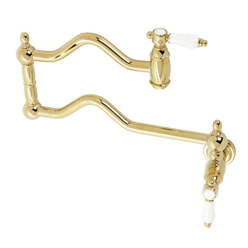 Kingston Brass Bel-Air Wall Mounted Pot Filler Faucet - Polished Brass